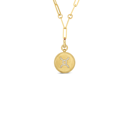 Venetian Princess Diamond Zodiac Medallion Necklace