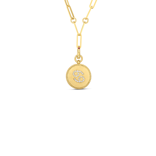 Venetian Princess Diamond Zodiac Medallion Necklace