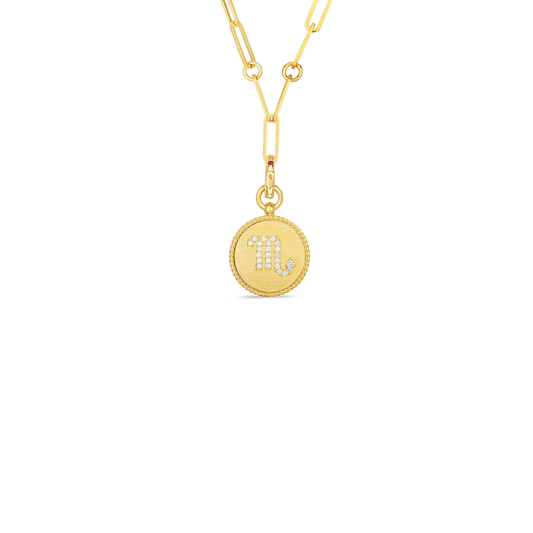 Venetian Princess Diamond Zodiac Medallion Necklace