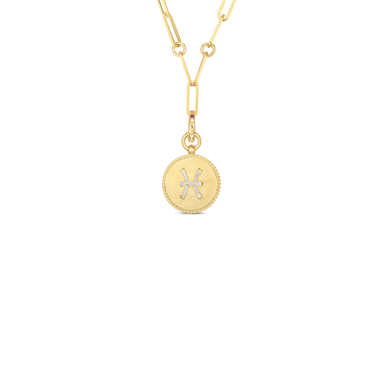 Venetian Princess Diamond Zodiac Medallion Necklace