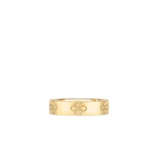 Love In Verona Etched Flowers Narrow Ring