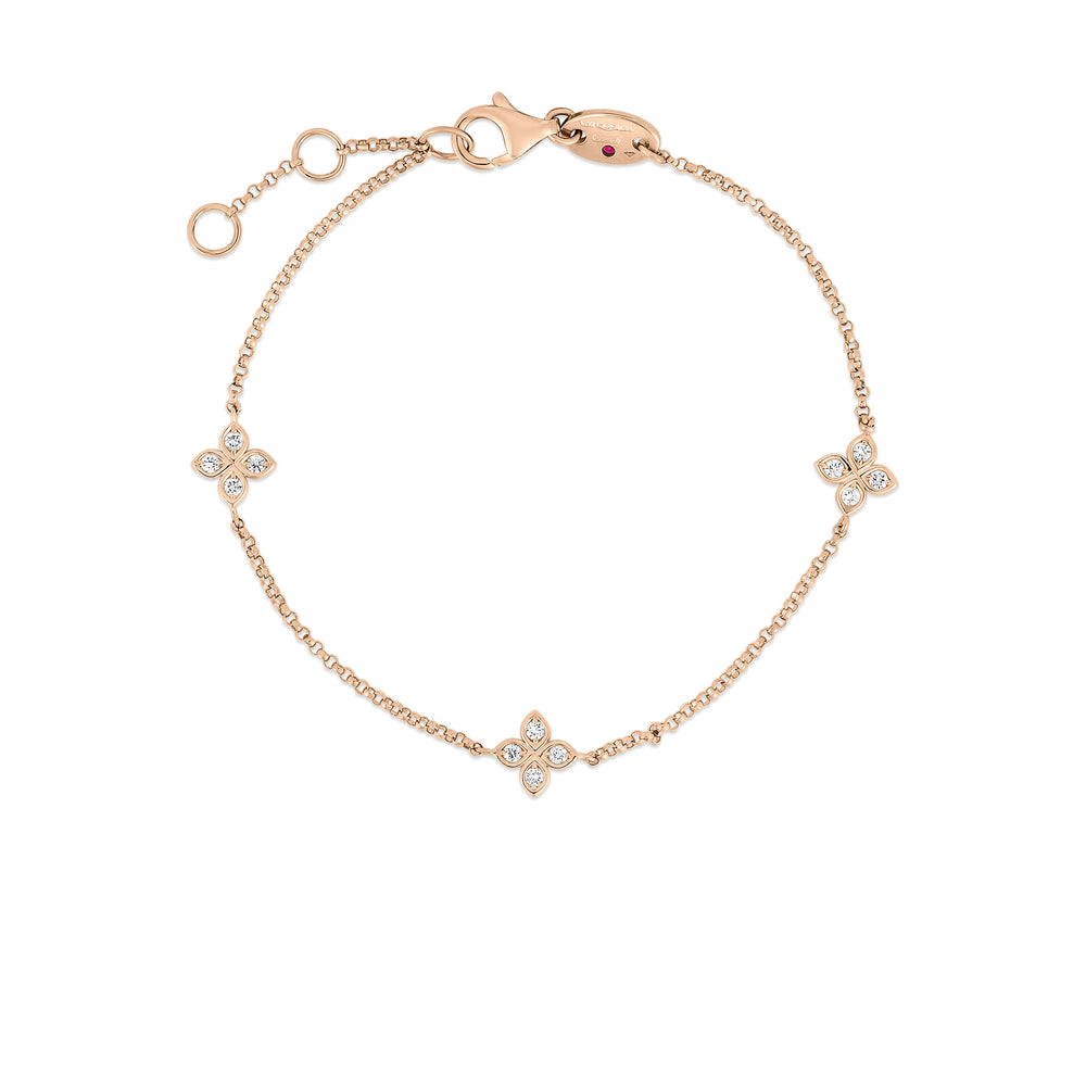 Love In Verona 3 Station Flower Bracelet