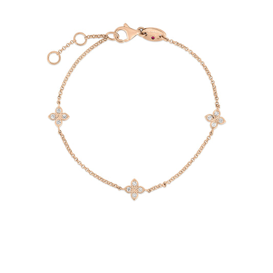 Love In Verona 3 Station Flower Bracelet
