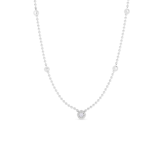 Designer Gold Diamond Alternating Bead Necklace