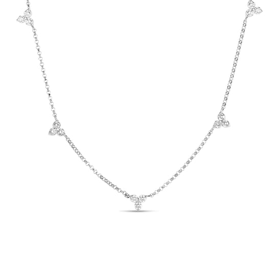 Diamonds By The Inch 5 Station Flower Necklace