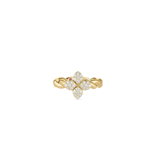 Roberto Coin Love in Verona Twist Ring Diamond in 18K yellow gold