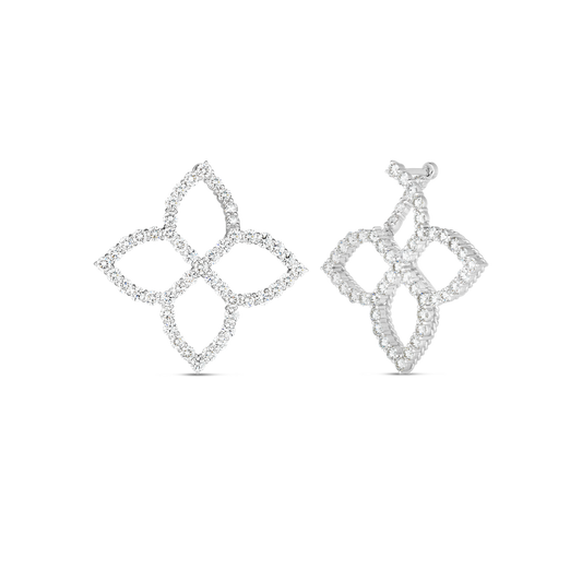Diamond Princess Outline Medium Earrings