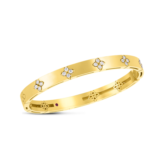 Love In Verona Medium Width Diamond Accent Bangle