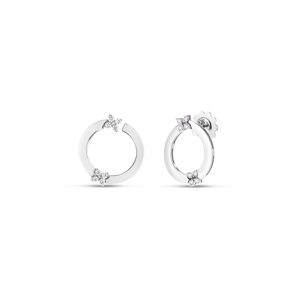 Love In Verona Double Diamond Circle Earrings