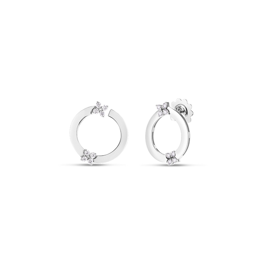 Love In Verona Double Diamond Circle Earrings