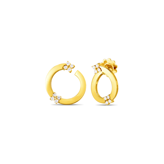 Love In Verona Double Diamond Circle Earrings