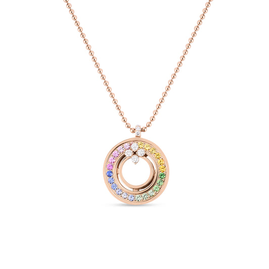 Love In Verona Rainbow Medallion Necklace