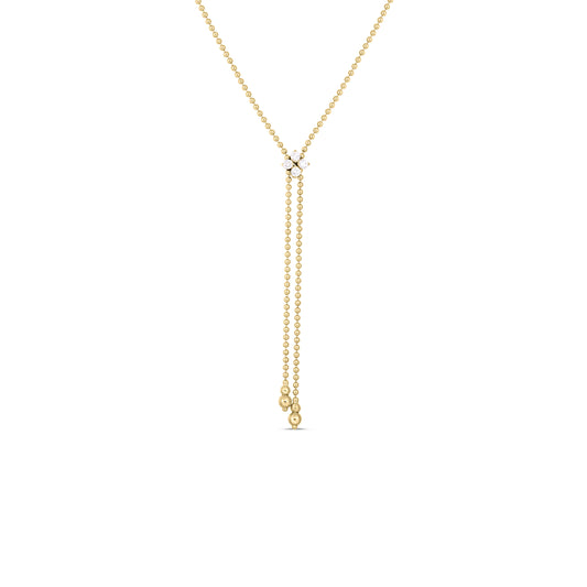 Love In Verona Diamond Flower Lariat Necklace