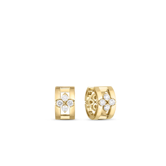 Love In Verona Diamond Open Frame Hoop Earrings