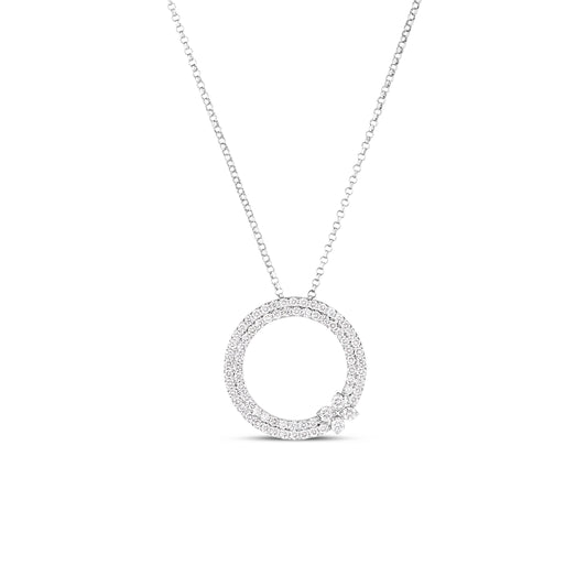 Love In Verona Pave Diamond Circle Necklace