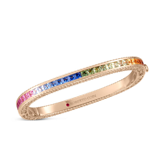 Princess Multi Sapphire Square Bangle
