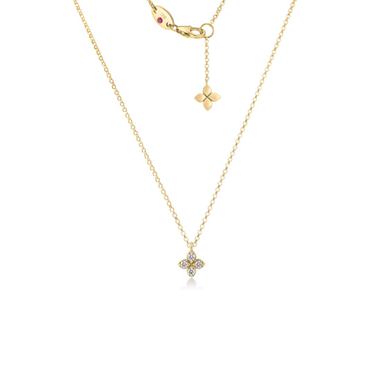 Love In Verona Small Diamond Flower Necklace