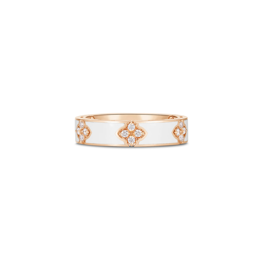 Love In Verona Diamond And White Enamel Ring