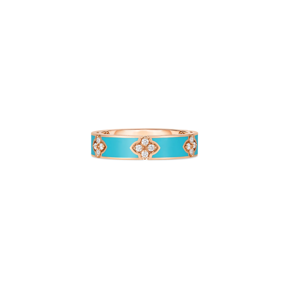 Love In Verona Diamond And Cyan Enamel Ring
