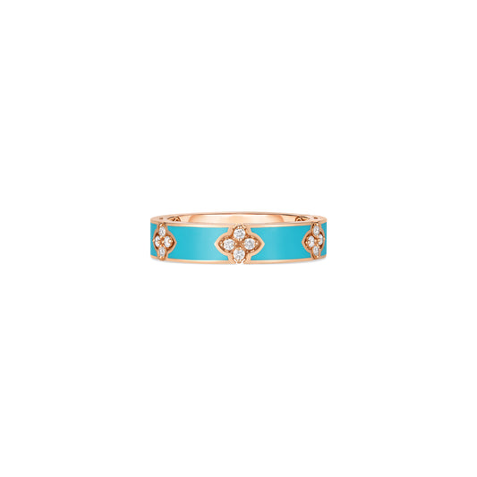 Love In Verona Diamond And Cyan Enamel Ring