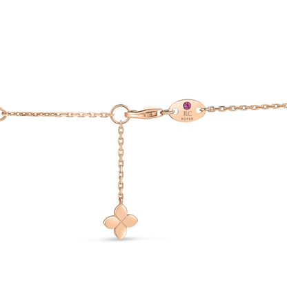 Roberto Coin Diamonds by the Inch Bar and Bezel Station Necklace Diamond, Ceramic Enamel Length 18 inches in 18K rose gold