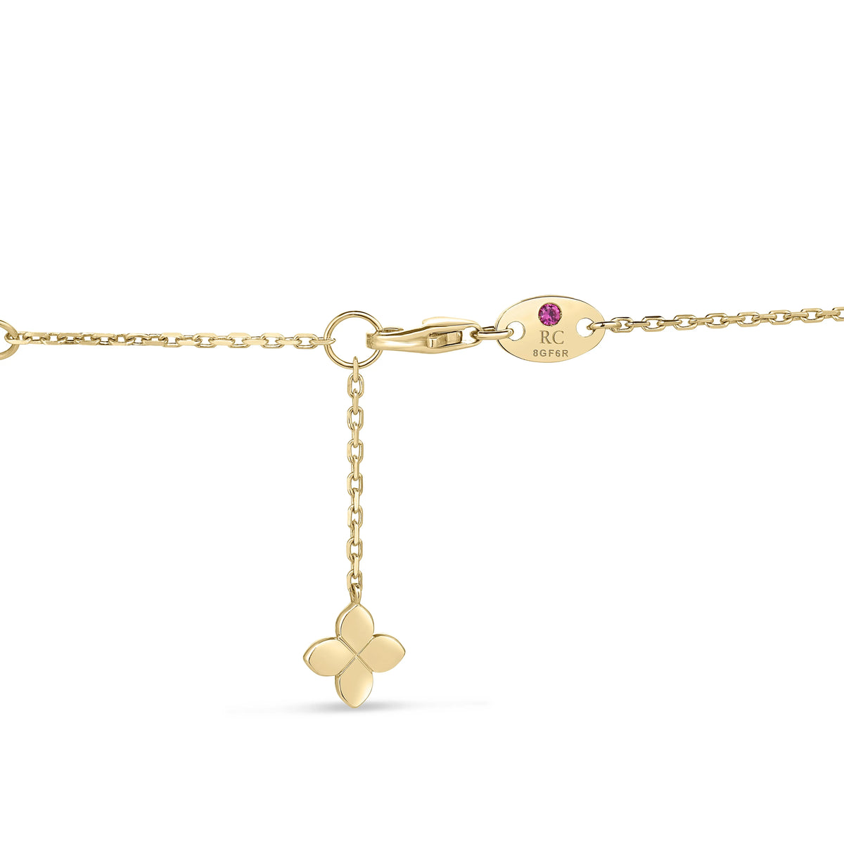 Roberto Coin Diamonds by the Inch Bar and Bezel Station Necklace Diamond, Ceramic Enamel Length 18 inches in 18K yellow gold