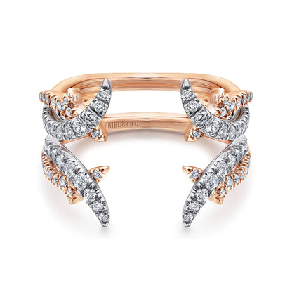 14K White and Rose Gold Diamond Ring Enhancer