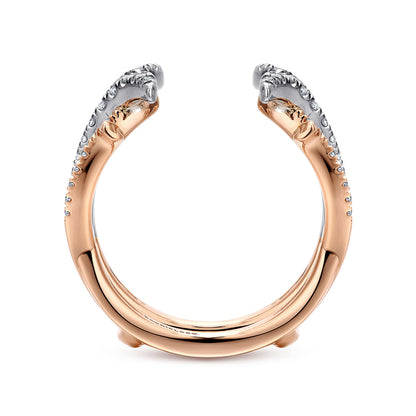 14K White and Rose Gold Diamond Ring Enhancer