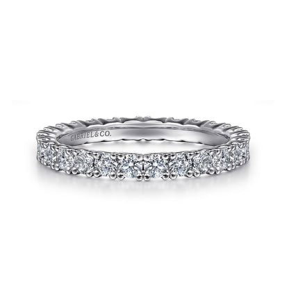 14K White Gold Prong Set Diamond Eternity Band