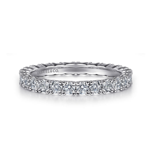 14K White Gold Prong Set Diamond Eternity Band