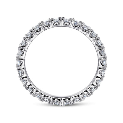 14K White Gold Prong Set Diamond Eternity Band