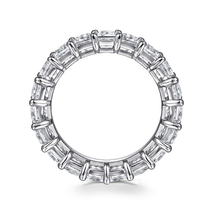 14K White Gold Princess Cut Shared Prong Diamond Eternity Band