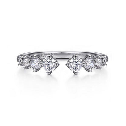 14K White Gold Prong Diamond Anniversary Band