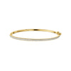 Kwiat Stackable Slim Bangle with Diamonds in 18K Yellow Gold, 2.10 mm