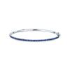 Kwiat Stackable Slim Bangle with Sapphires in 18k White Gold, 2.10 mm