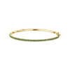Kwiat Stackable Slim Bangle with Tsavorites in 18K Yellow Gold, 2.10 mm