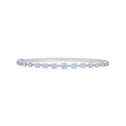 Starry Night Bangle with Diamonds in 18K White Gold
