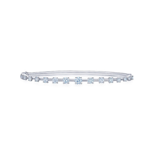 Starry Night Bangle with Diamonds in 18K White Gold