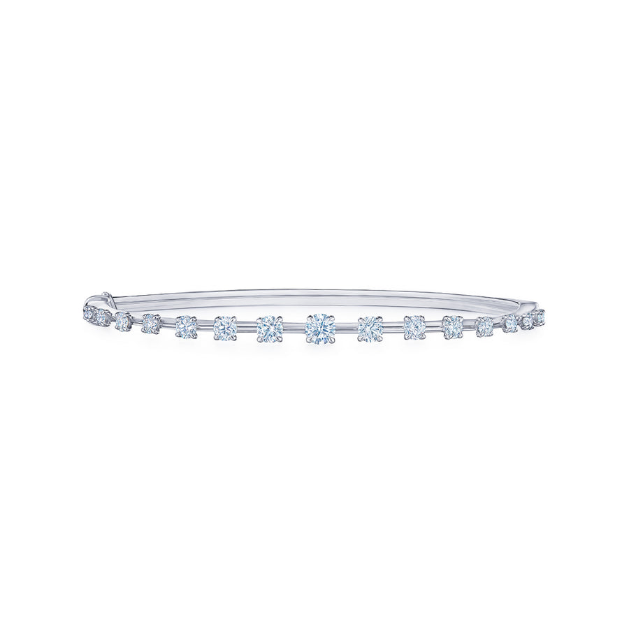 Starry Night Bangle with Diamonds in 18K White Gold