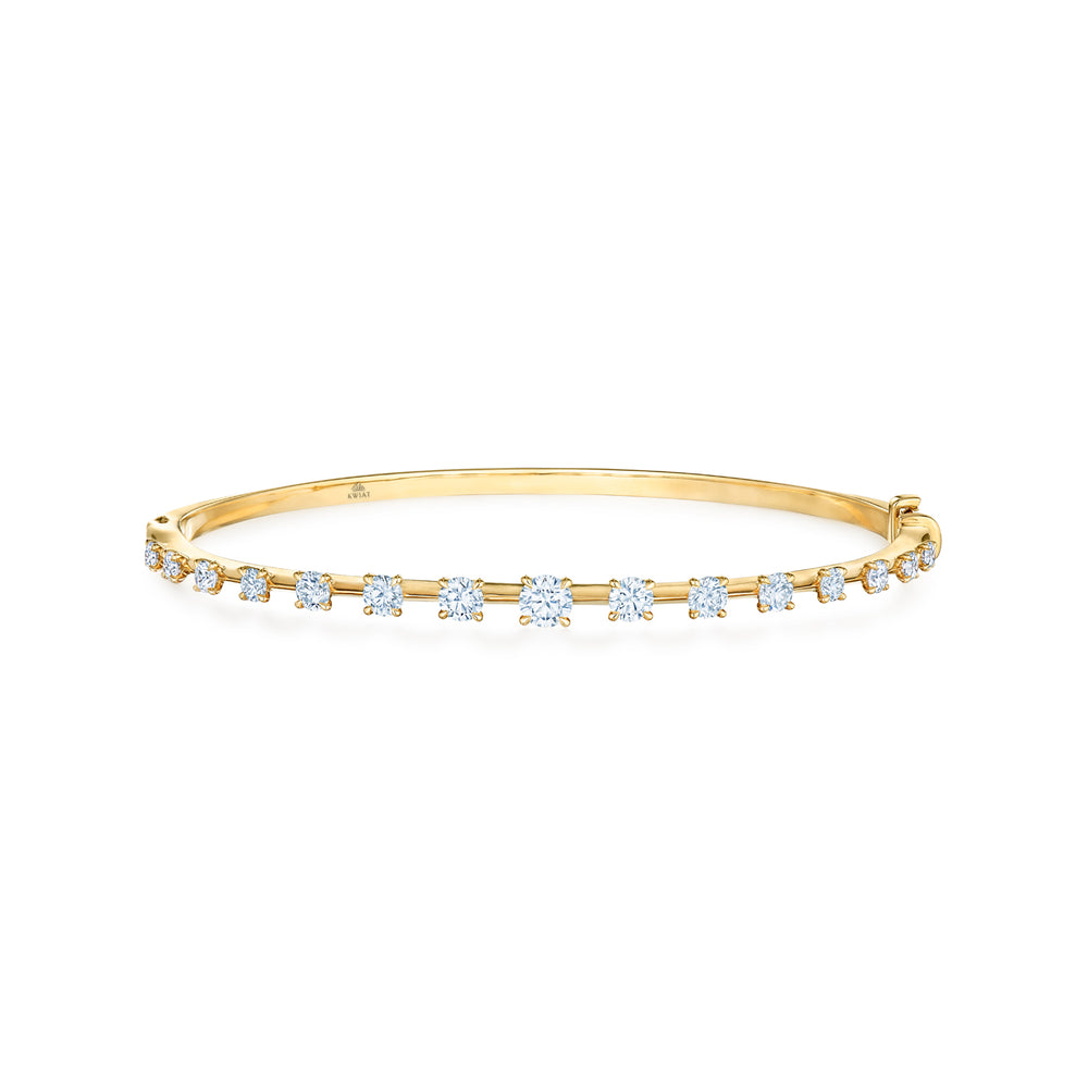 Starry Night Bangle with Diamonds in 18k Yellow Gold