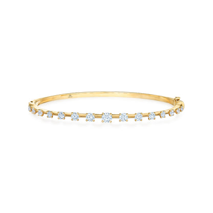 Starry Night Bangle with Diamonds in 18k Yellow Gold