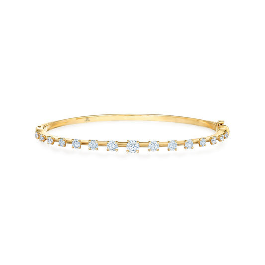 Starry Night Bangle with Diamonds in 18k Yellow Gold