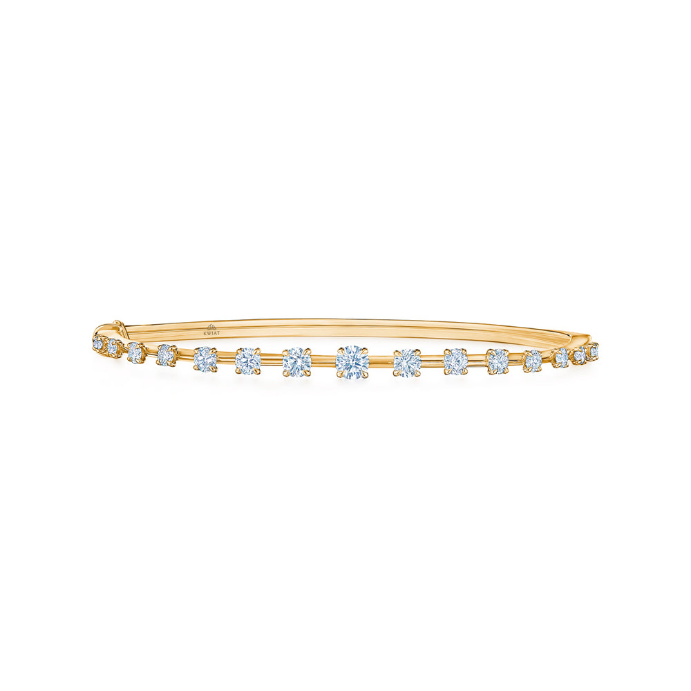 Starry Night Bangle with Diamonds in 18k Yellow Gold