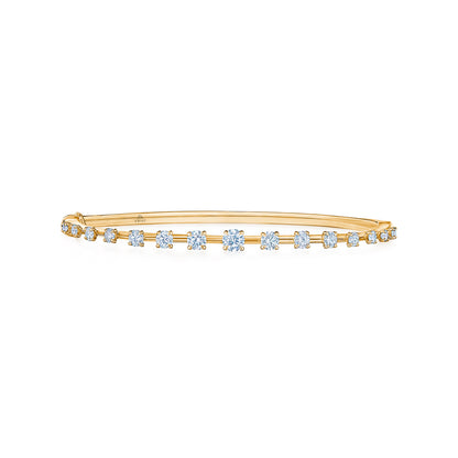 Starry Night Bangle with Diamonds in 18k Yellow Gold