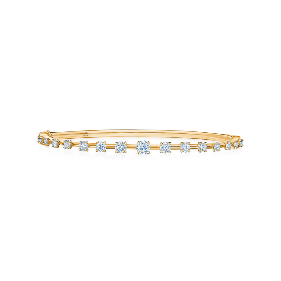 Starry Night Bangle with Diamonds in 18k Yellow Gold