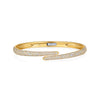 Cobblestone Crossover Diamond Bangle in 18K Yellow Gold