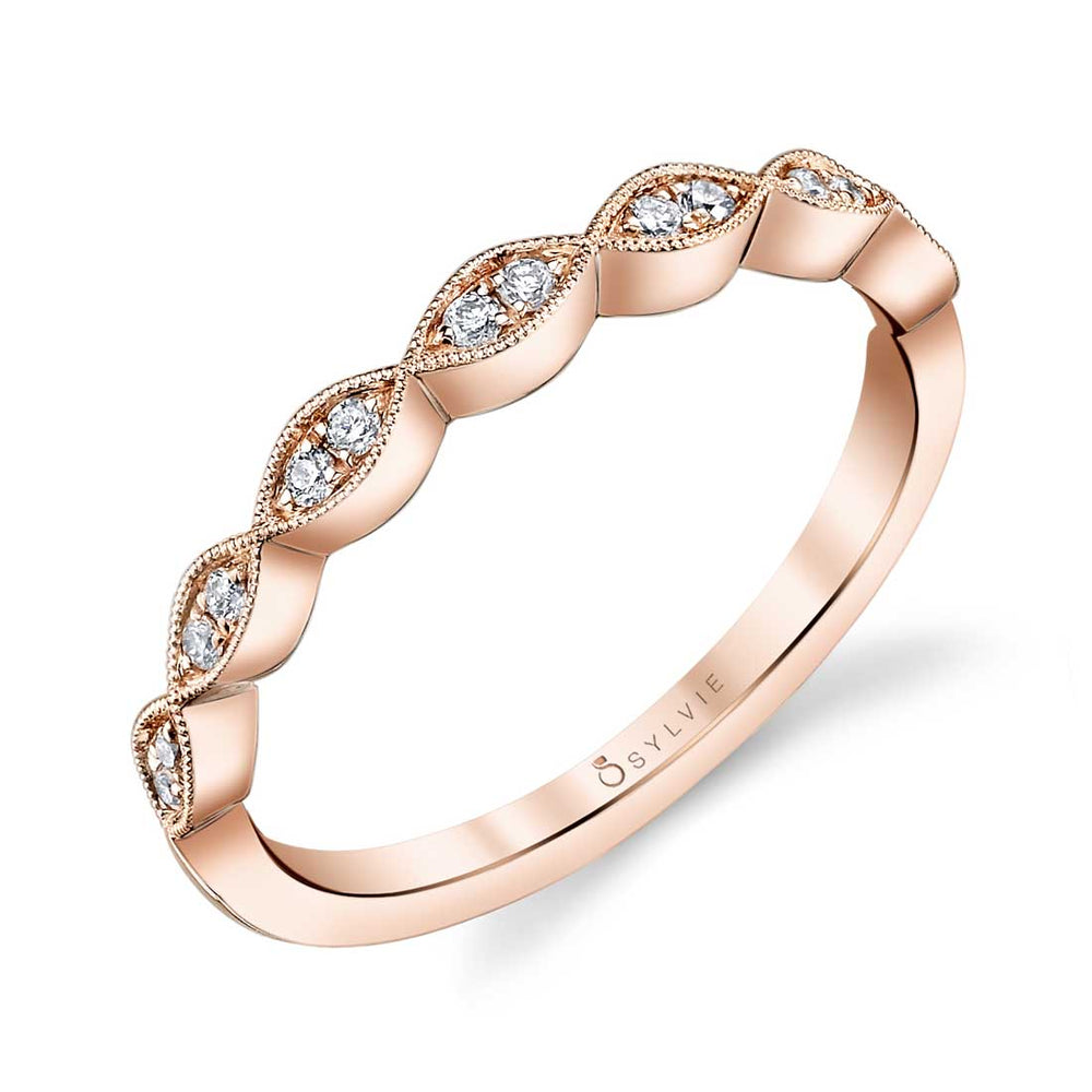 Sylvie Diamond Stackable Wedding Band - Madeleina