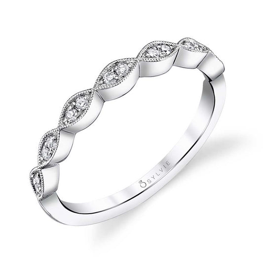 Sylvie Diamond Stackable Wedding Band - Madeleina