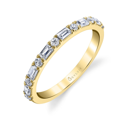 Sylvie Stackable Baguette Wedding Band