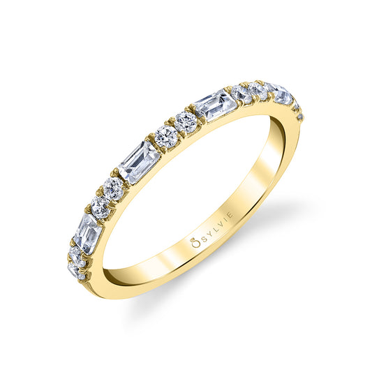Sylvie Stackable Baguette Wedding Band
